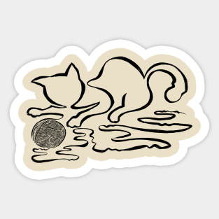 Kitten Unraveled Sticker